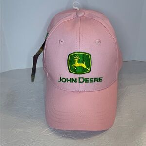 John Deere Pink Cap with Green Logo